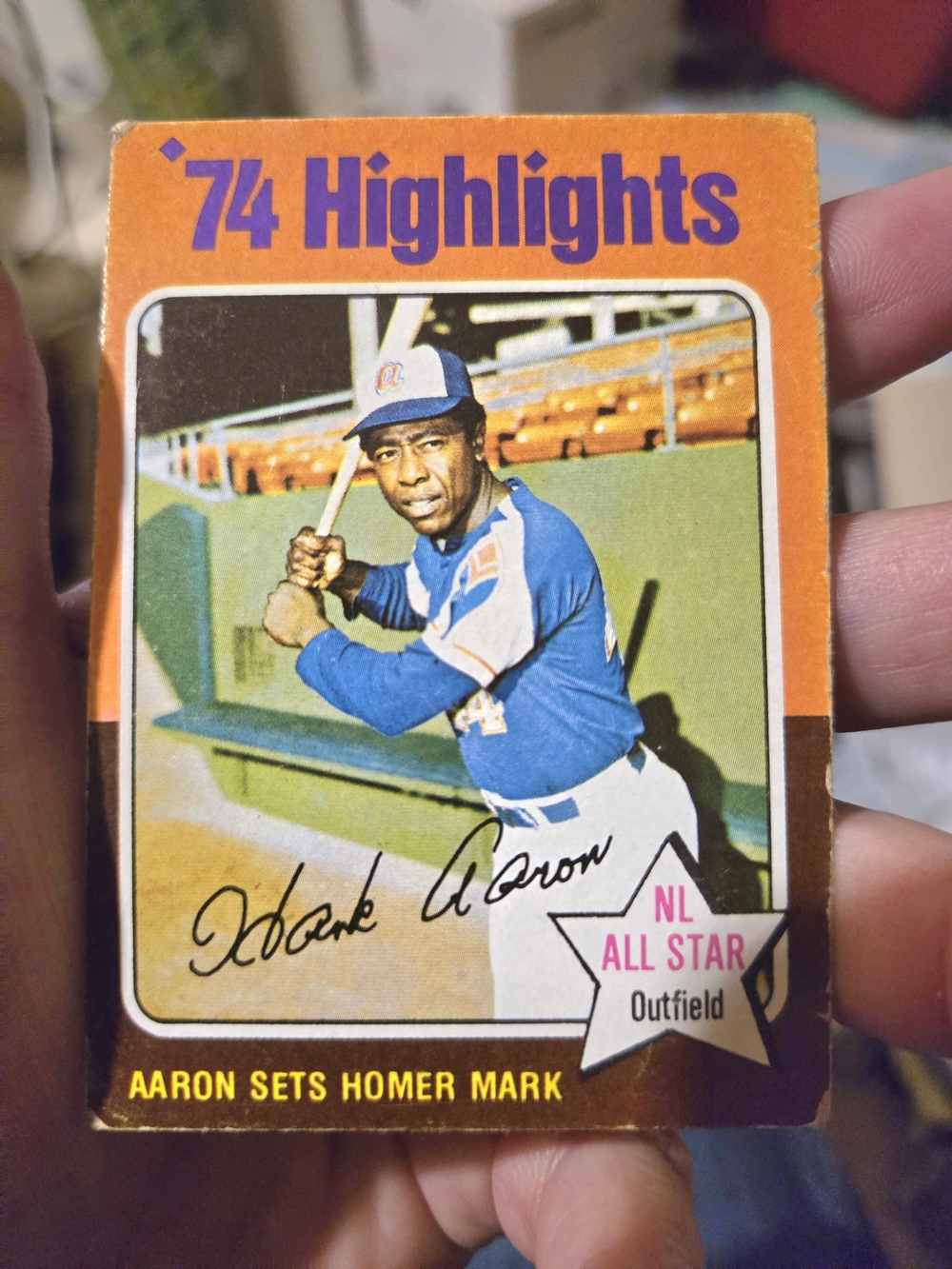Topps 1975 Topps Hank Aaron 74 Highlights Baseball Trading Card